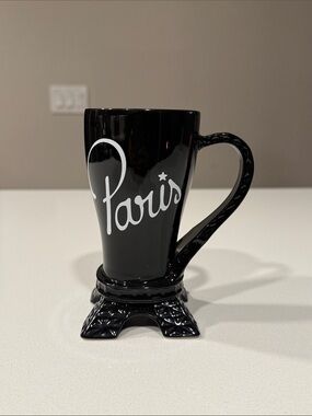 Paris Black Ceramic Souvenir Coffee Mug